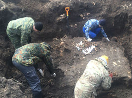 300 останков красноармейцев обнаружили курсанты на Орловщине